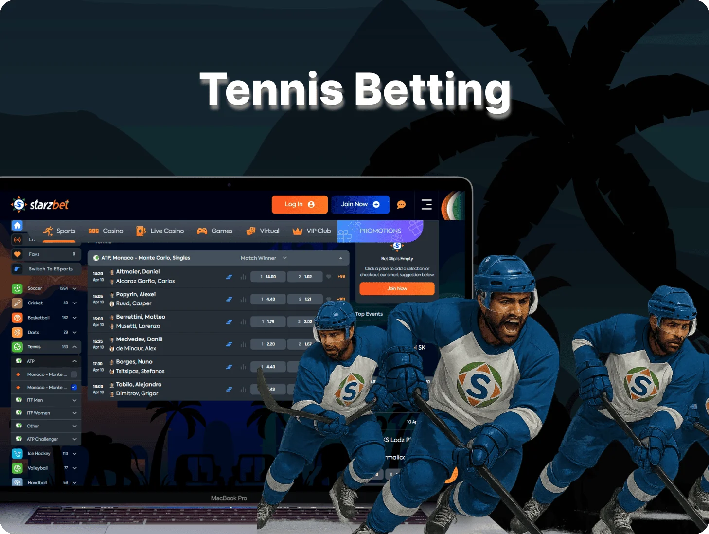 starzbet tennis betting